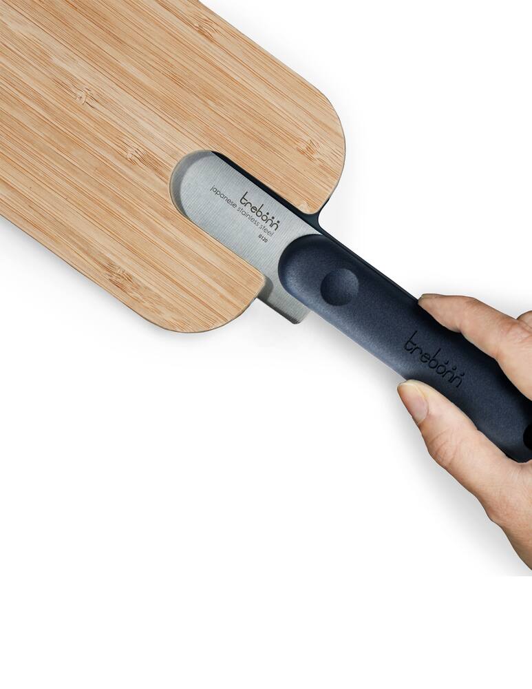 rinascente Trebonn Artù Black Edition Bamboo Chopping Board With Salami Knife - Black