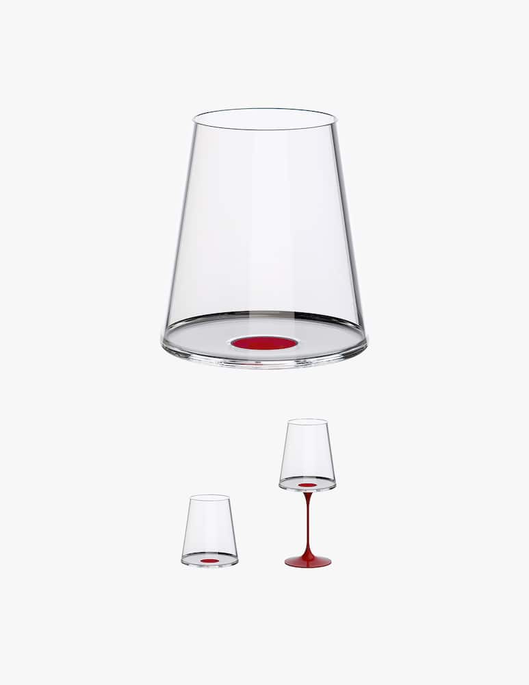 Trebonn Splitglass Tumbler 45Cl Red No Stem Set 2 Pcs - picture 1 Trebonn Splitglass Tumbler 45Cl Red No Stem Set 2 Pcs - picture 1