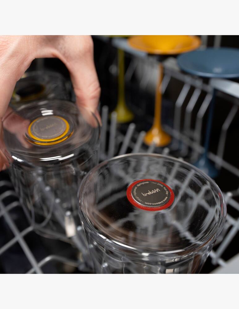 rinascente Trebonn Bicchiere in vetro spaccato 28Cl rosso senza Stelo Set 2 Pz