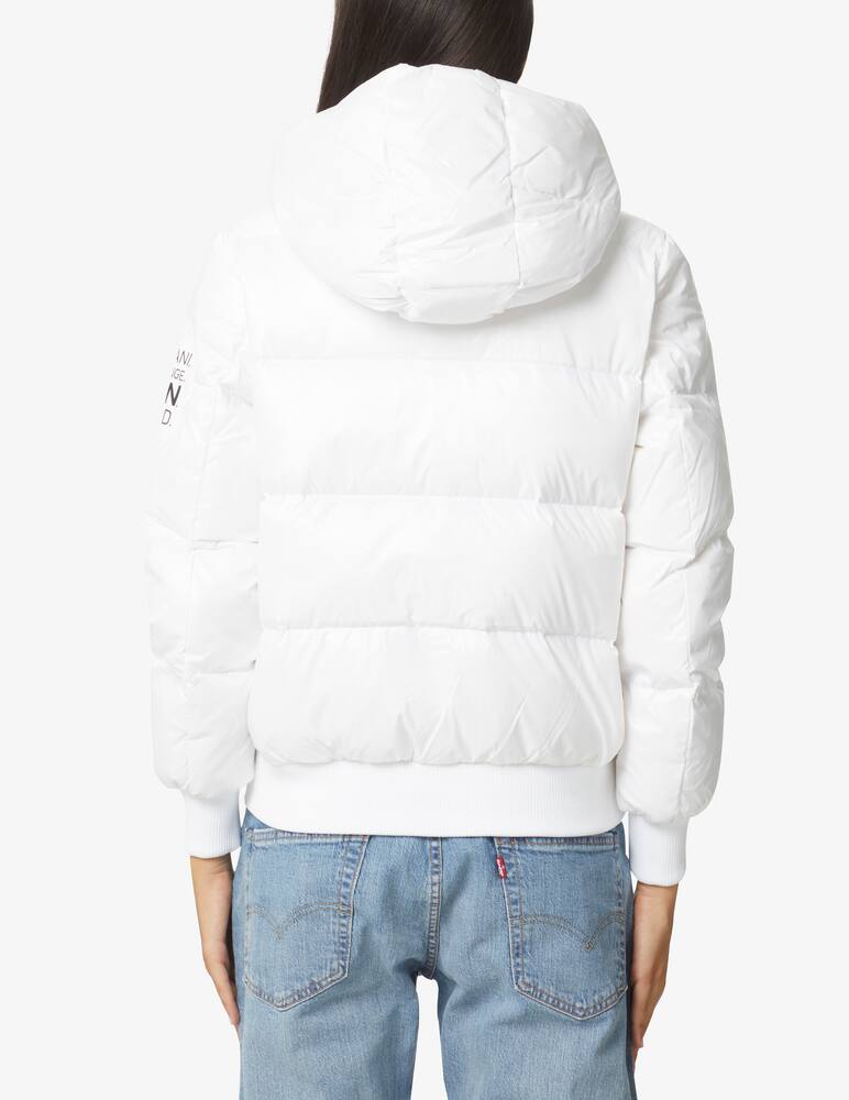 rinascente Armani Exchange Giacca bomber corta con cappuccio - Bianco