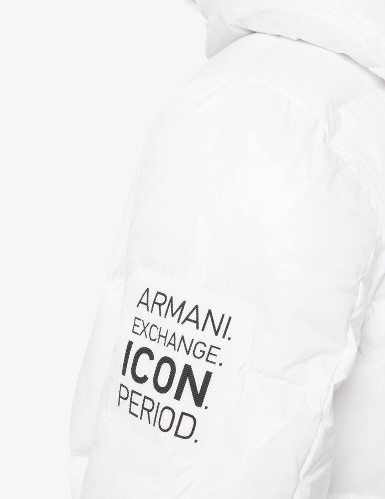 rinascente Armani Exchange Giacca bomber corta con cappuccio - Bianco