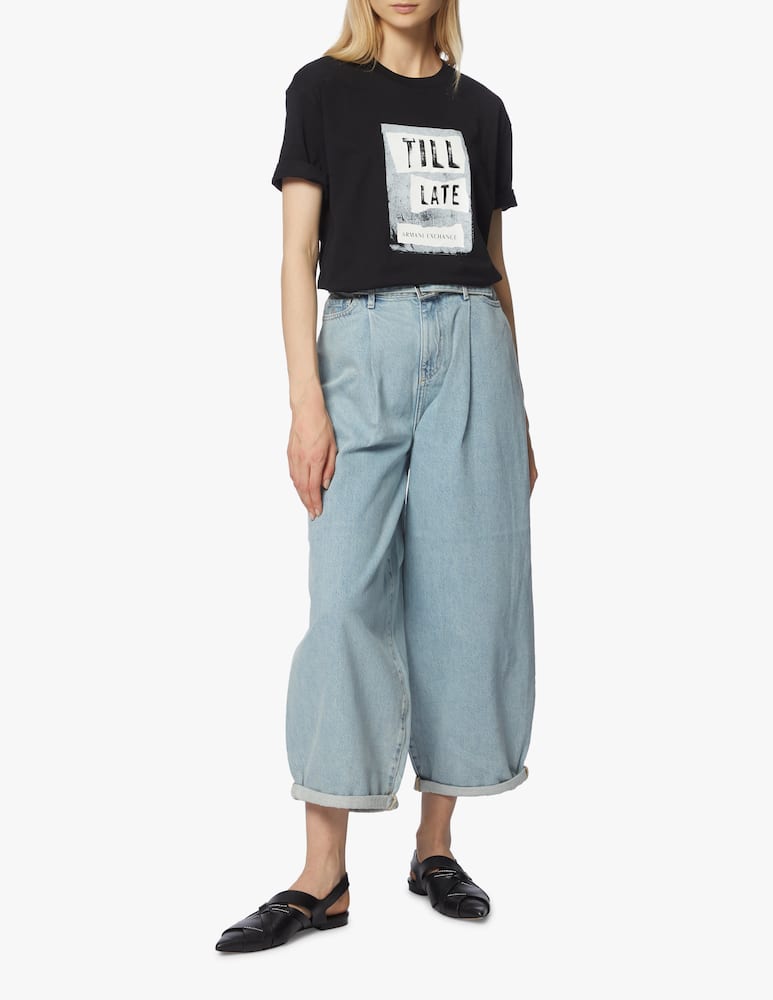 rinascente Armani Exchange Wide leg jeans with belt