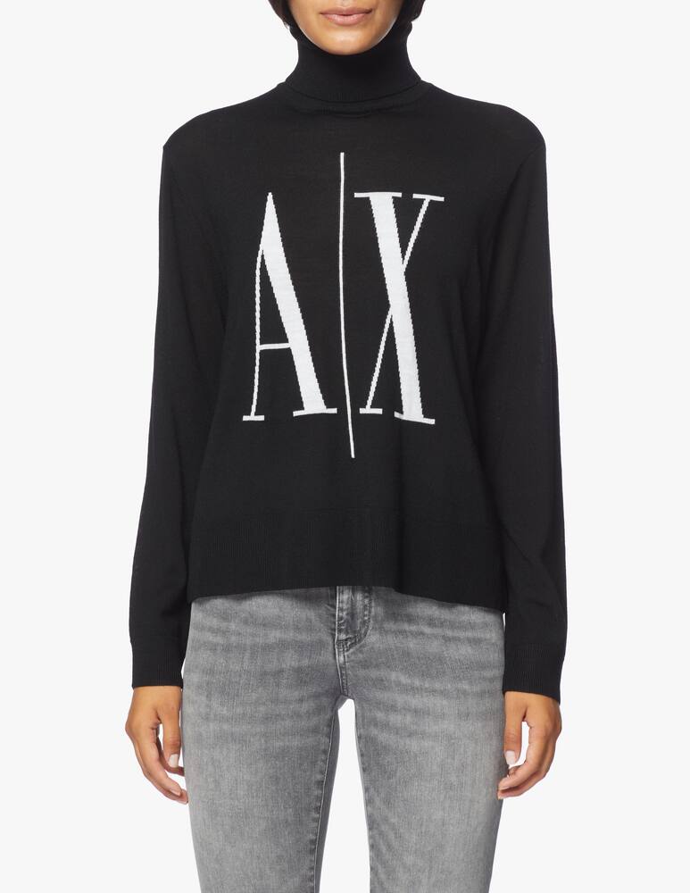 rinascente Armani Exchange Wool turtle neck with logo