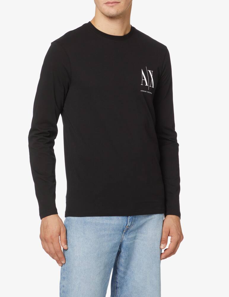 Armani Exchange Maglietta girocollo icon small - Nero - immagine 1 Armani Exchange Maglietta girocollo icon small - Nero - immagine 1