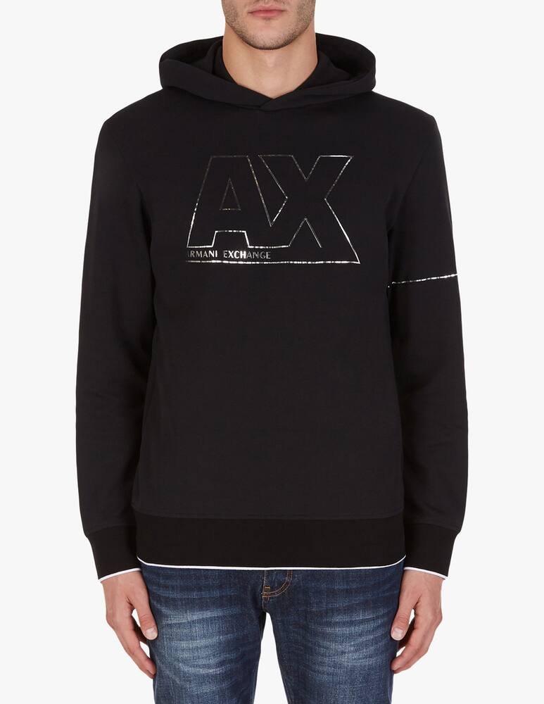 rinascente Armani Exchange Felpa con cappuccio ax argento