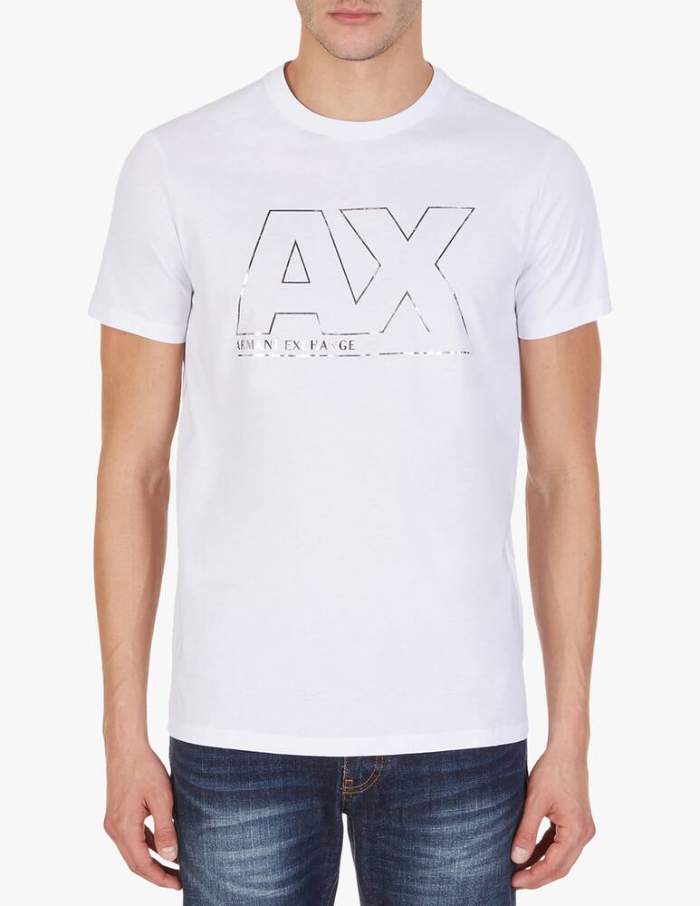Armani Exchange Maglietta girocollo ax argento - immagine 2 Armani Exchange Maglietta girocollo ax argento - immagine 2