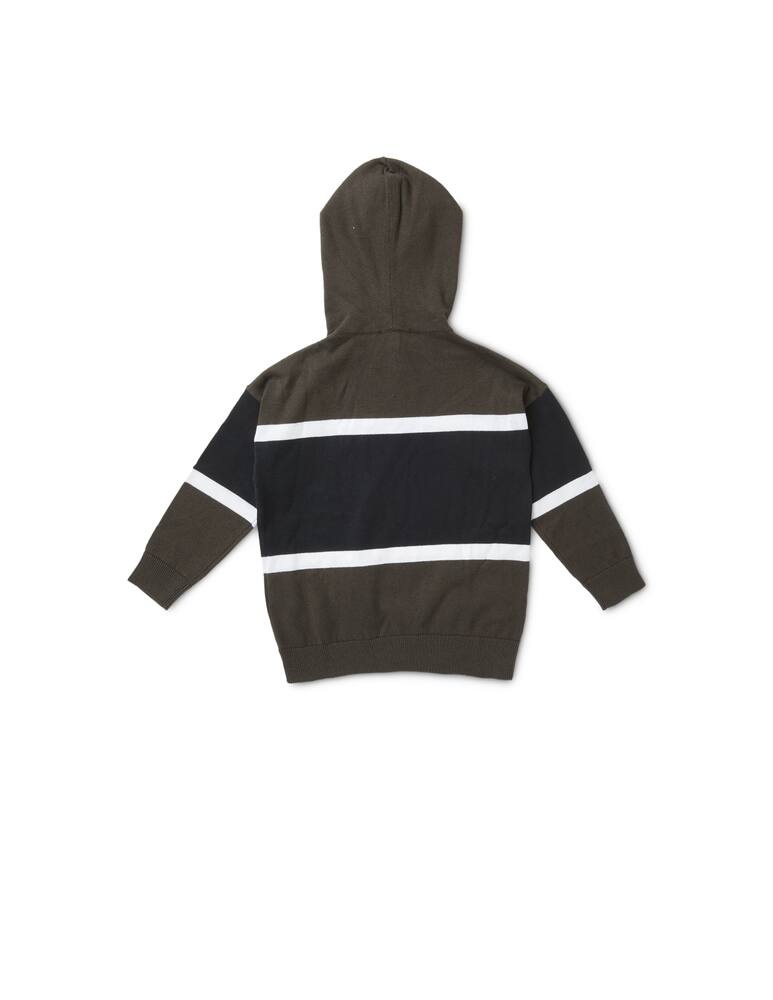 rinascente Emporio Armani Wool blend color block hoodie 