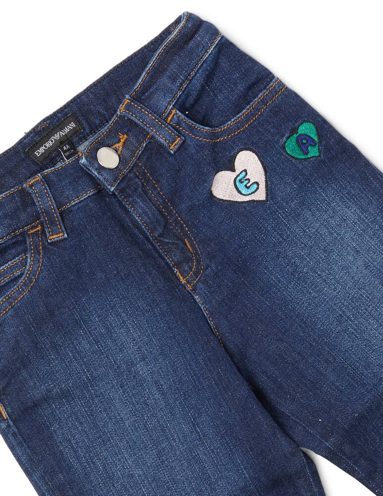 rinascente Emporio Armani Jeans con risvolto e patch cuore logato