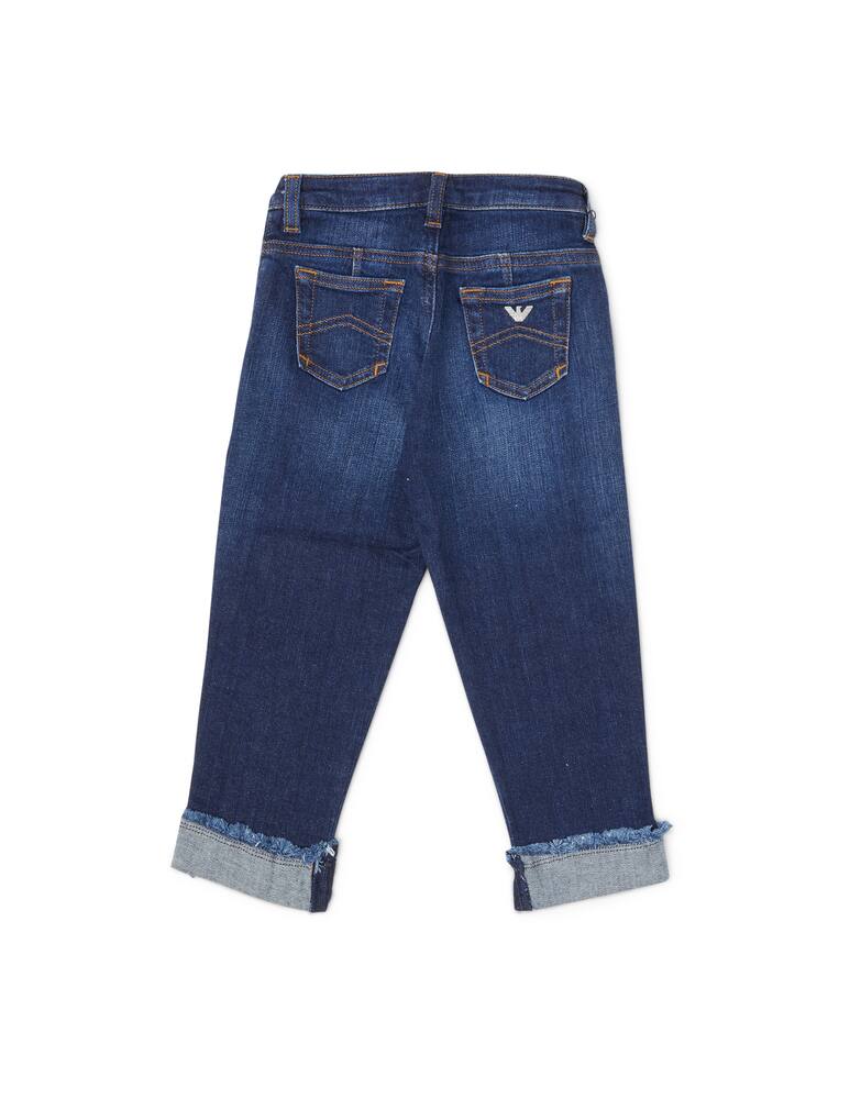 rinascente Emporio Armani Jeans con risvolto e patch cuore logato