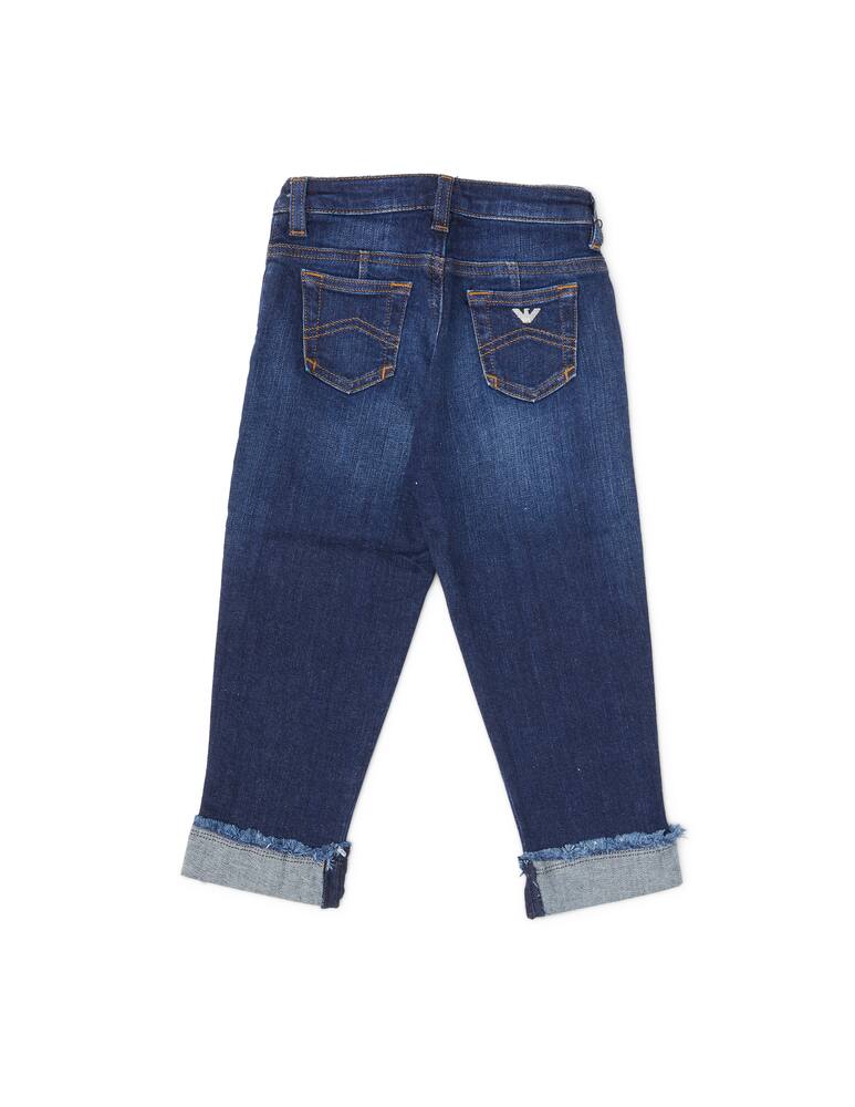 rinascente Emporio Armani Jeans con risvolto e patch cuore logato