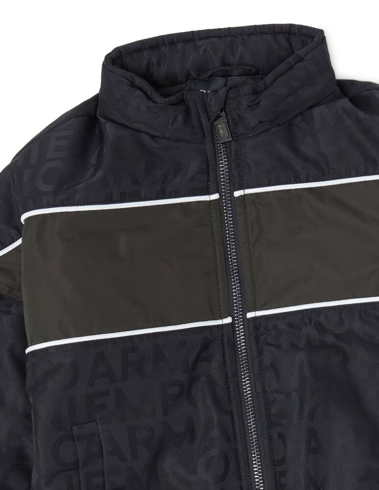 rinascente Emporio Armani Giubbotto in nylon con lettering jacquard