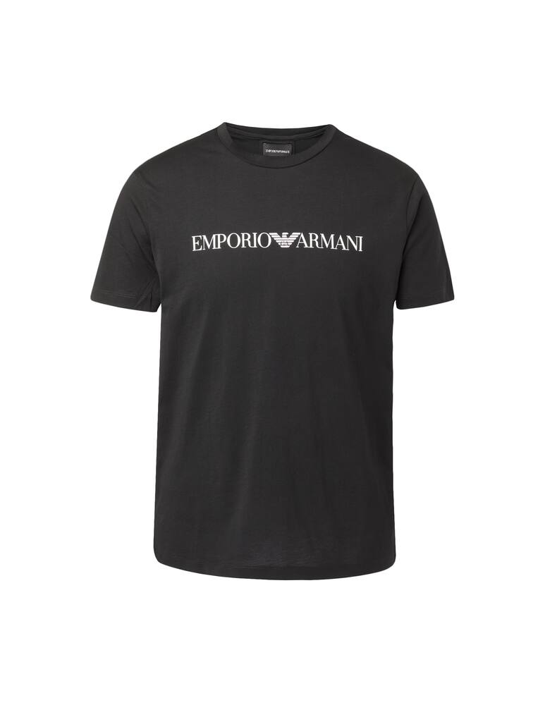 rinascente Emporio Armani Maglietta girocollo logo scritta centro - nero