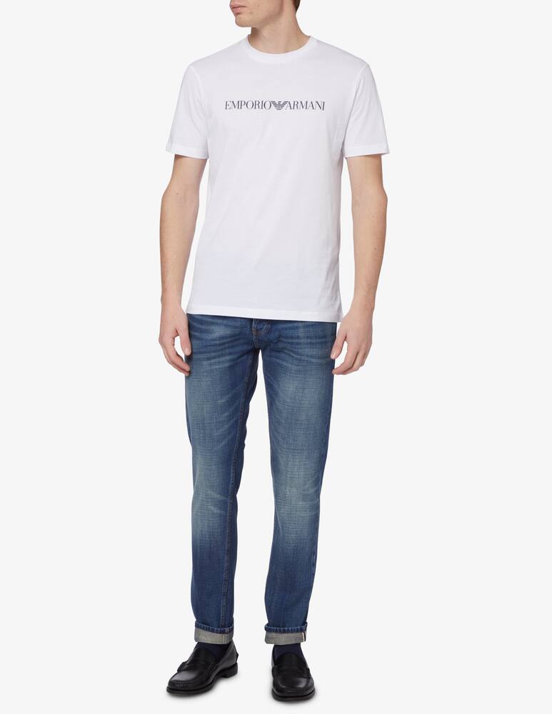 rinascente Emporio Armani Maglietta logo lettering centro