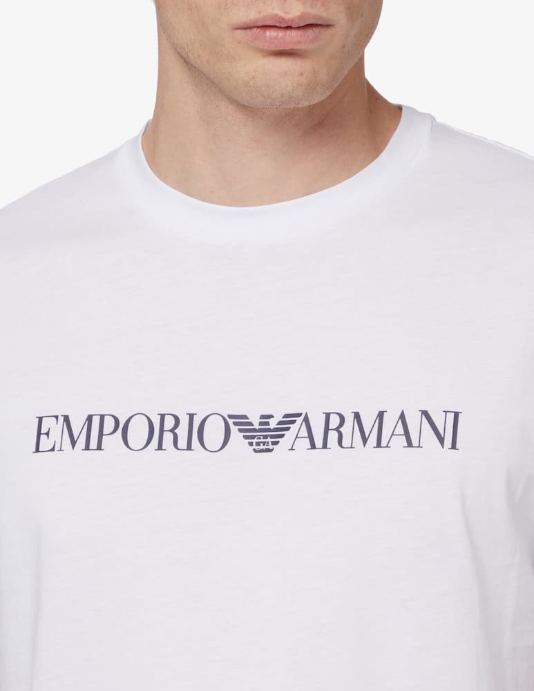 rinascente Emporio Armani Maglietta logo lettering centro