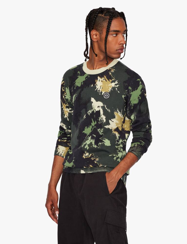 rinascente Armani Exchange Camo roundneck jumper