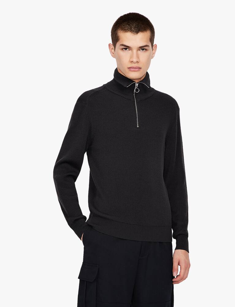 rinascente Armani Exchange Half zip ribbed jumper