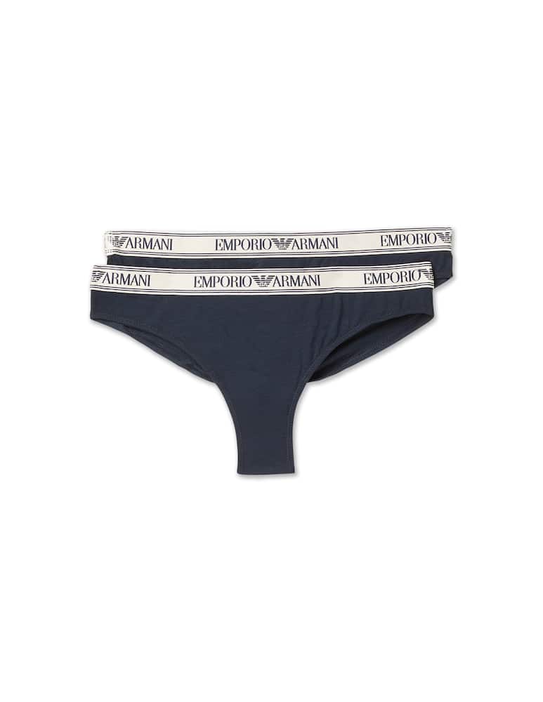 rinascente Emporio Armani Cotton brazilian slips 2 pack