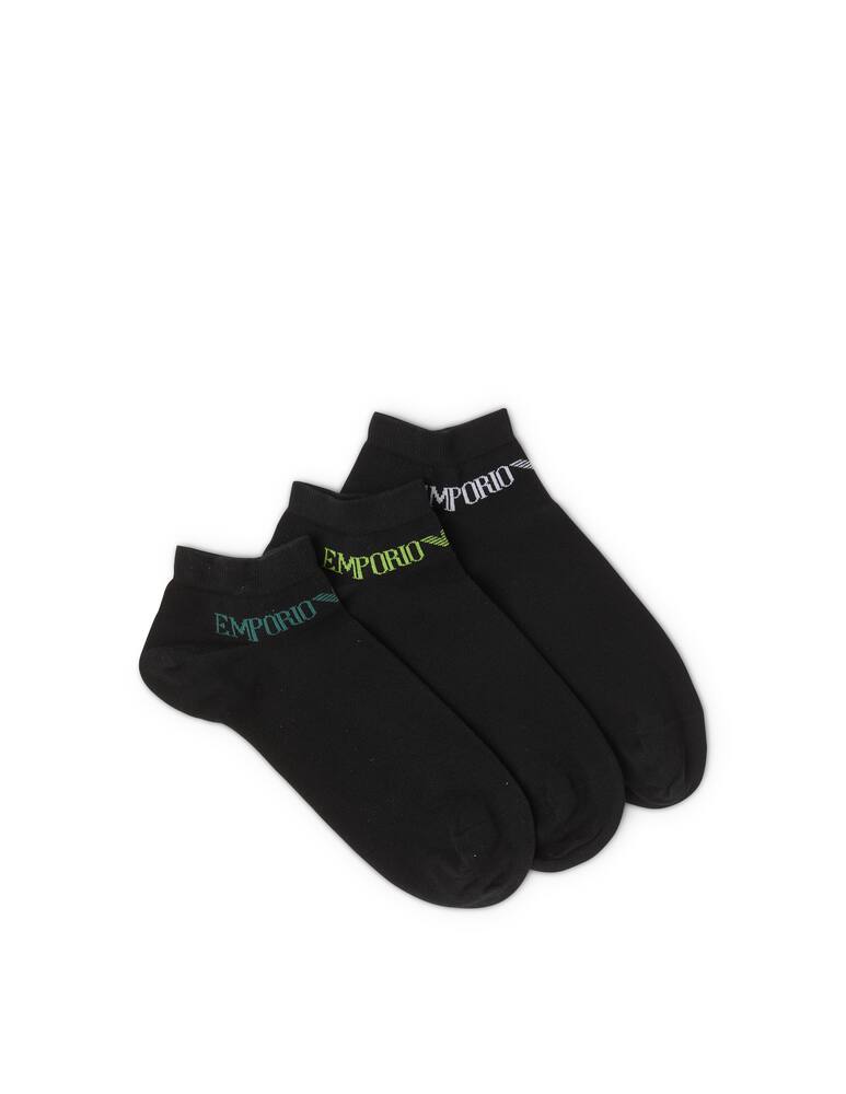 rinascente Emporio Armani Set 3 paia calze corte logo