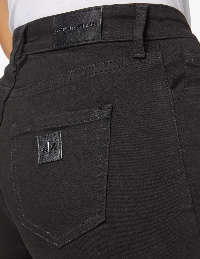 Armani Exchange Jeans a sigaretta con vita alta - nero - immagine 2 Armani Exchange Jeans a sigaretta con vita alta - nero - immagine 2