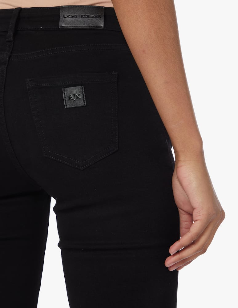 Armani Exchange Jeans a sigaretta con vita alta - nero - immagine 4 Armani Exchange Jeans a sigaretta con vita alta - nero - immagine 4