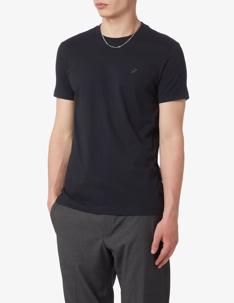 rinascente Emporio Armani Supima small logo t-shirt - Blue