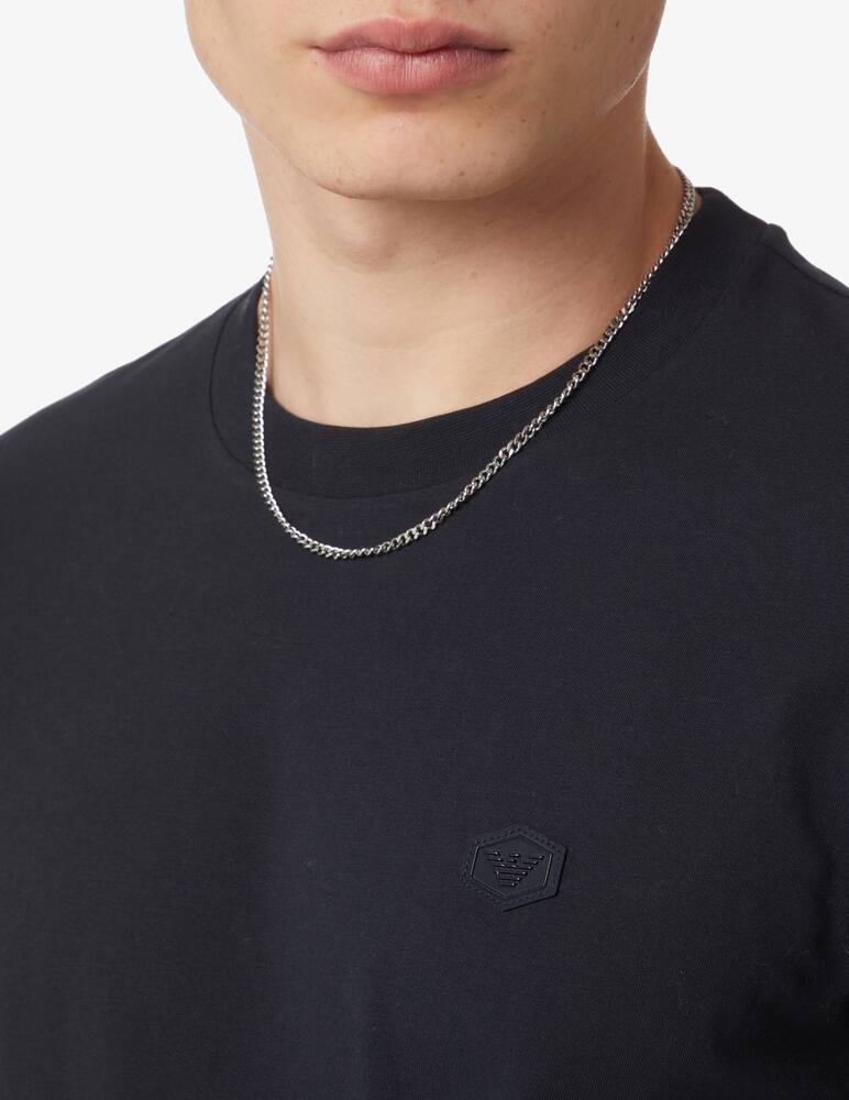 rinascente Emporio Armani Supima small logo t-shirt - Blue