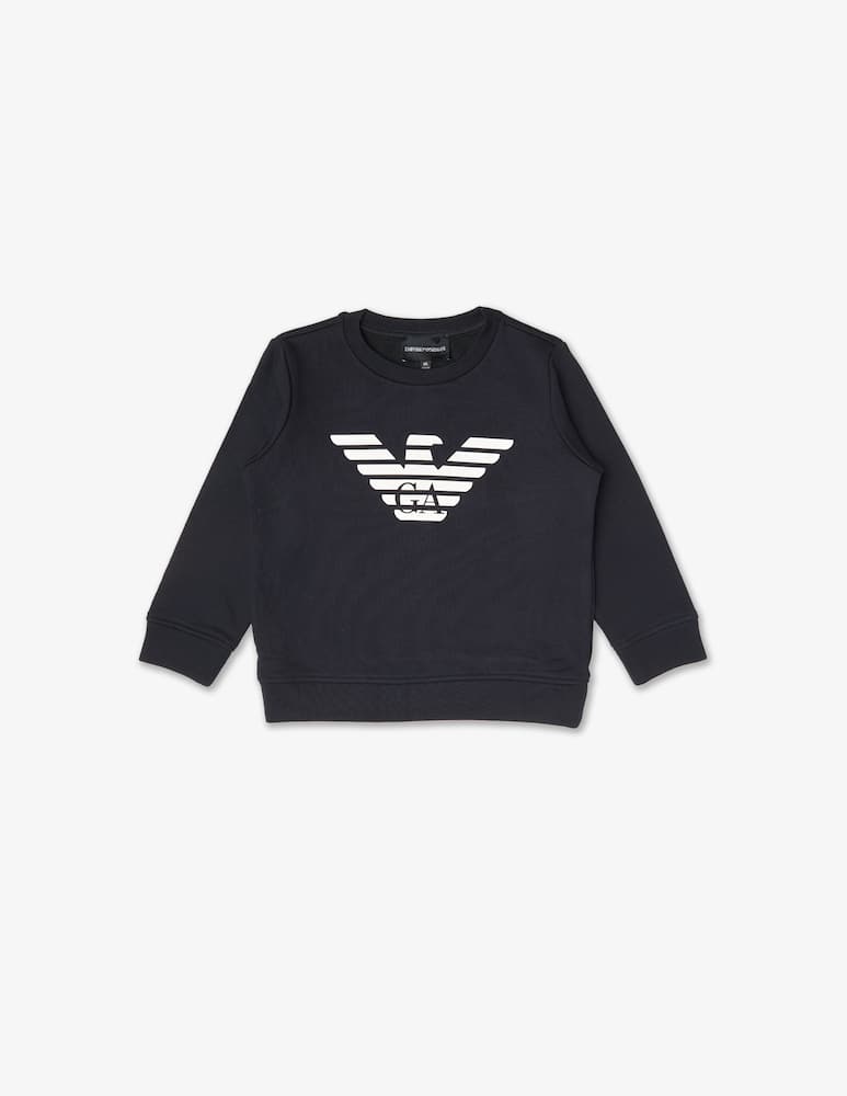 Emporio Armani Felpa in cotone con logo - immagine 1 Emporio Armani Felpa in cotone con logo - immagine 1
