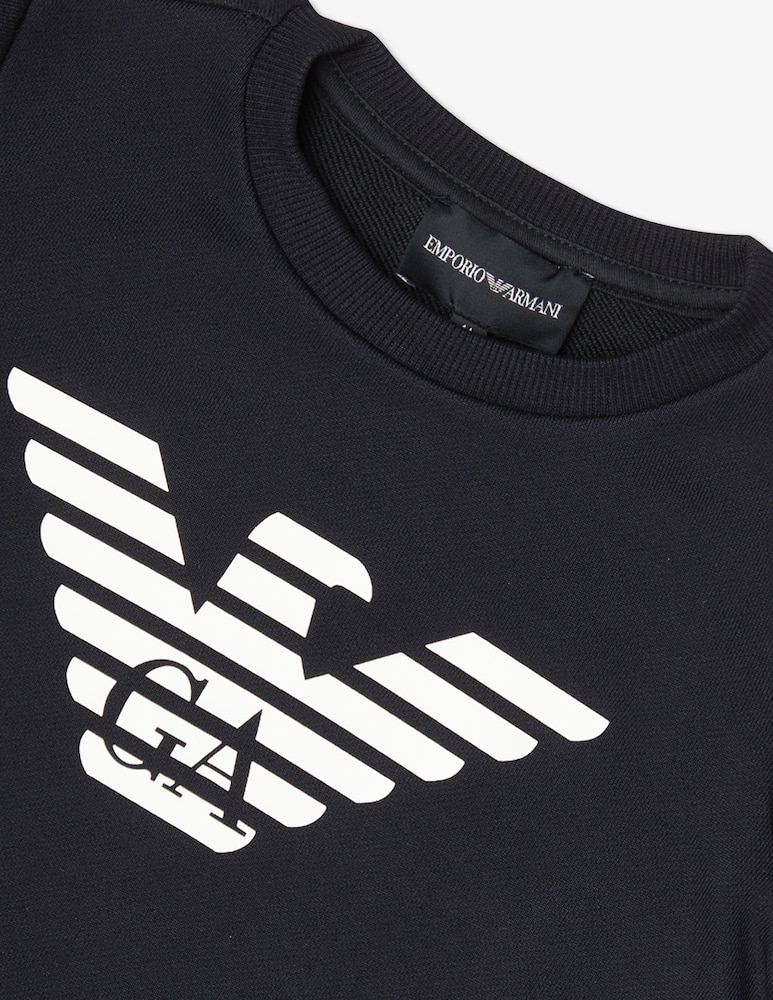 Emporio Armani Felpa in cotone con logo - immagine 3 Emporio Armani Felpa in cotone con logo - immagine 3