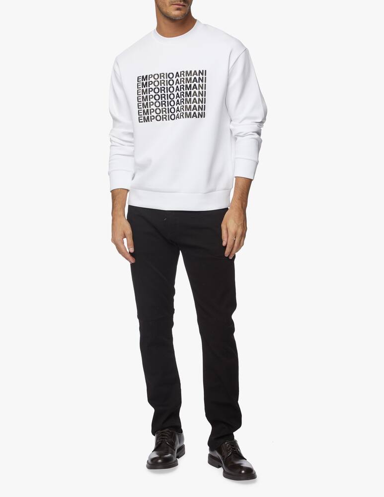 rinascente Emporio Armani Logo lettering embroidery roundneck sweatshirt