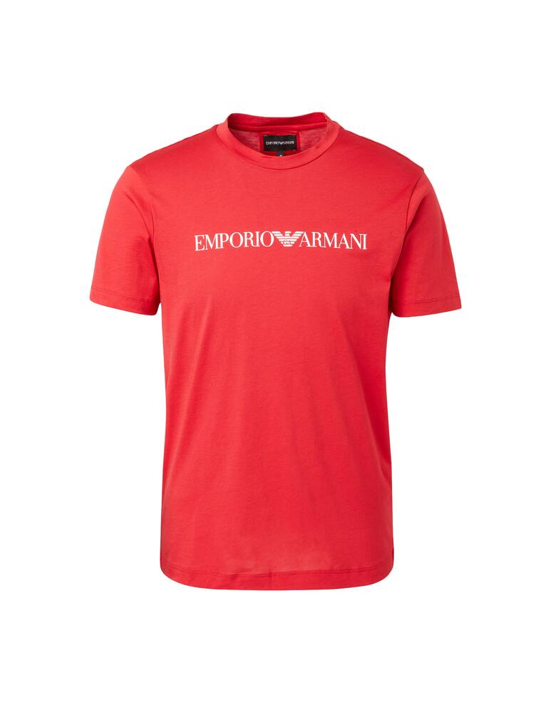rinascente Emporio Armani Chest lettering logo t-shirt - red