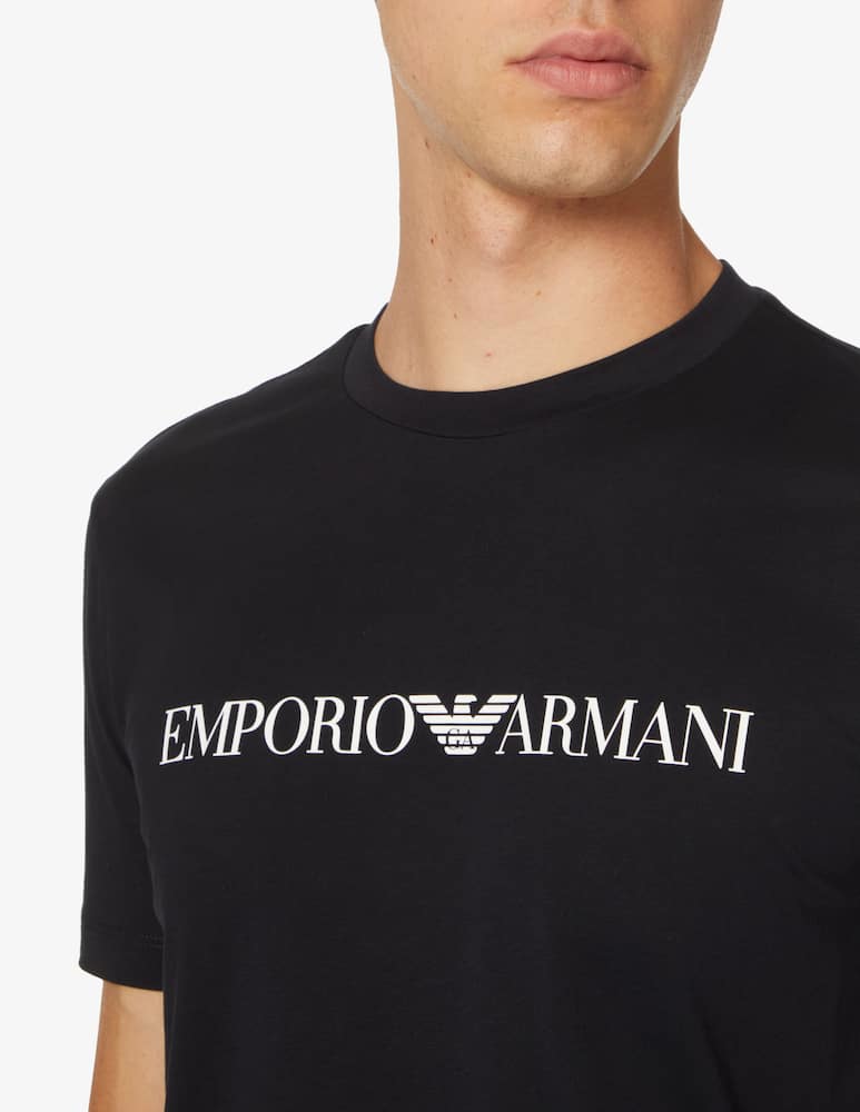 Emporio Armani Maglietta jersey lettering - immagine 4