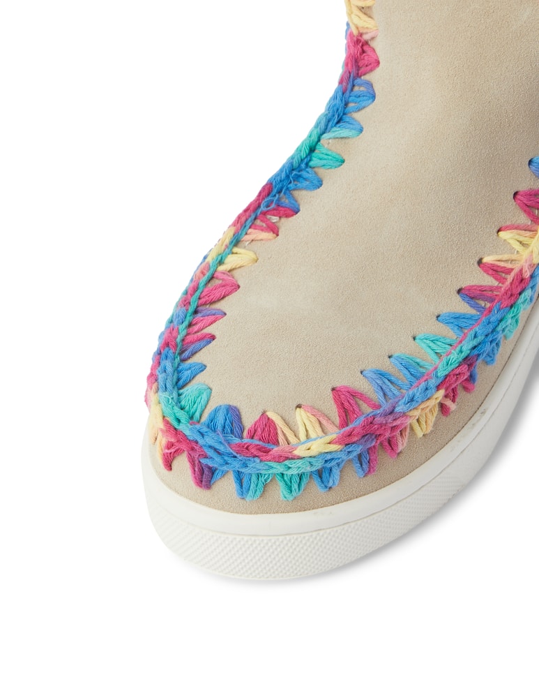 rinascente Mou Stivaletti in pelle con inserti arcobaleno - beige