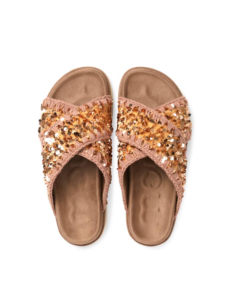 rinascente Mou Sandali platform incrociati con paillettes