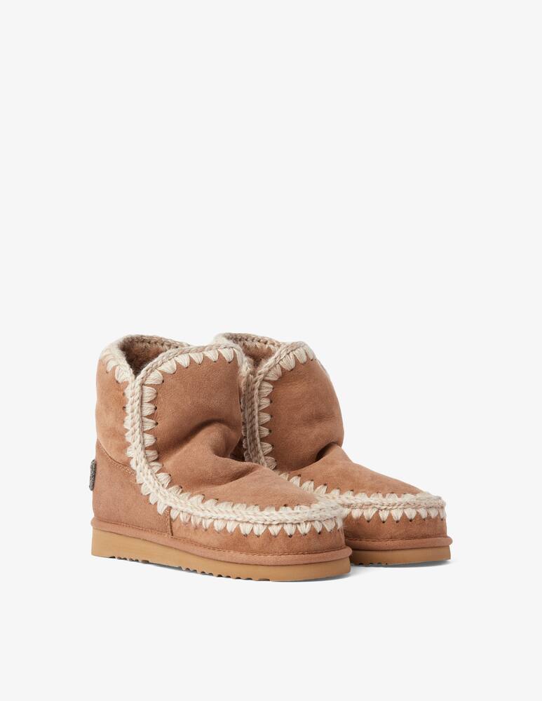 rinascente Mou Eskimo18 suede boots logo glitter - Brown