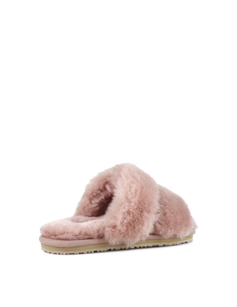 rinascente Mou 2-stripes sheepskin fur slippers - Pink