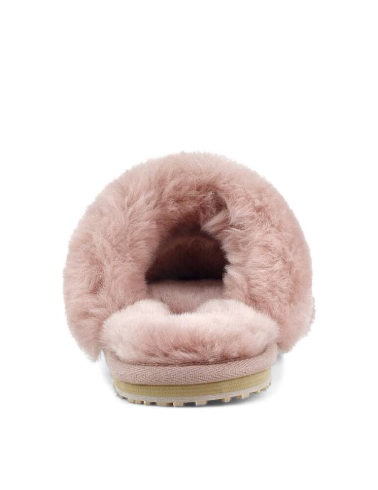 rinascente Mou 2-stripes sheepskin fur slippers - Pink