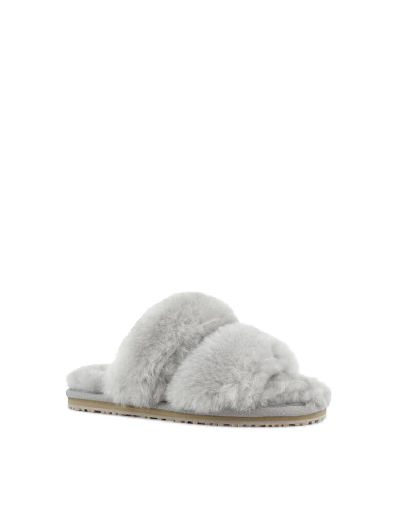 rinascente Mou 2-stripes sheepskin fur slippers