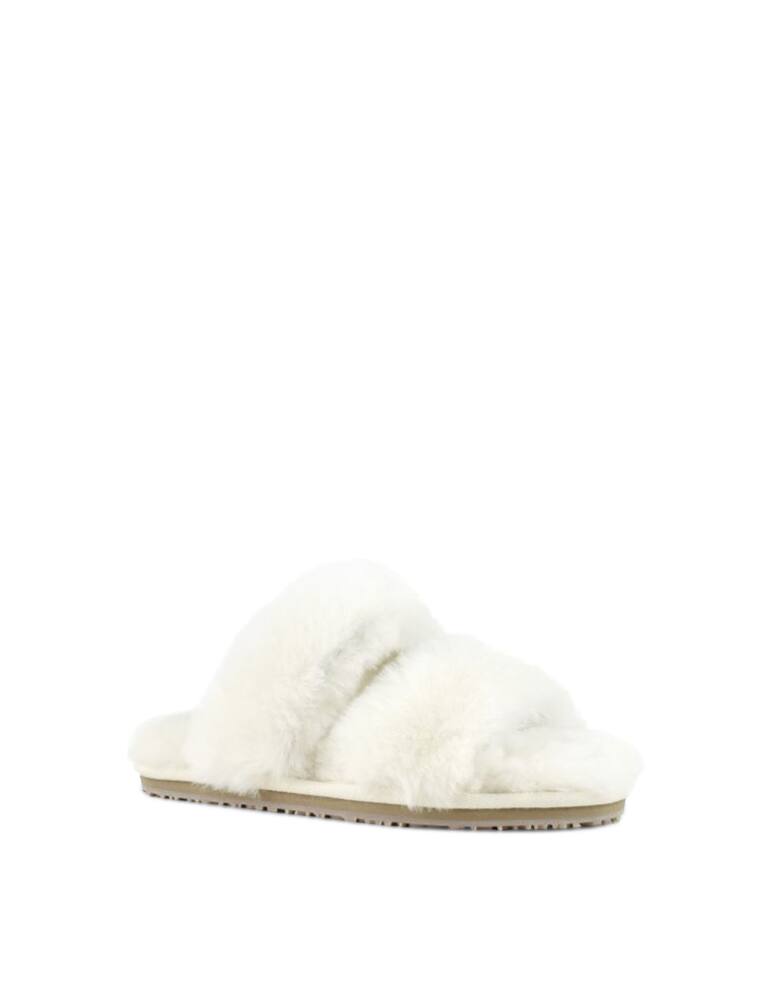 rinascente Mou 2-stripes sheepskin fur slippers