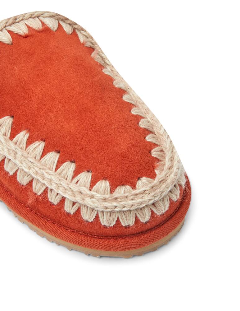 rinascente Mou Suede slippers full eskimo stitch - Orange