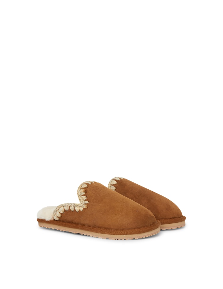 rinascente Mou Slipper Suede Eskimo Stitch