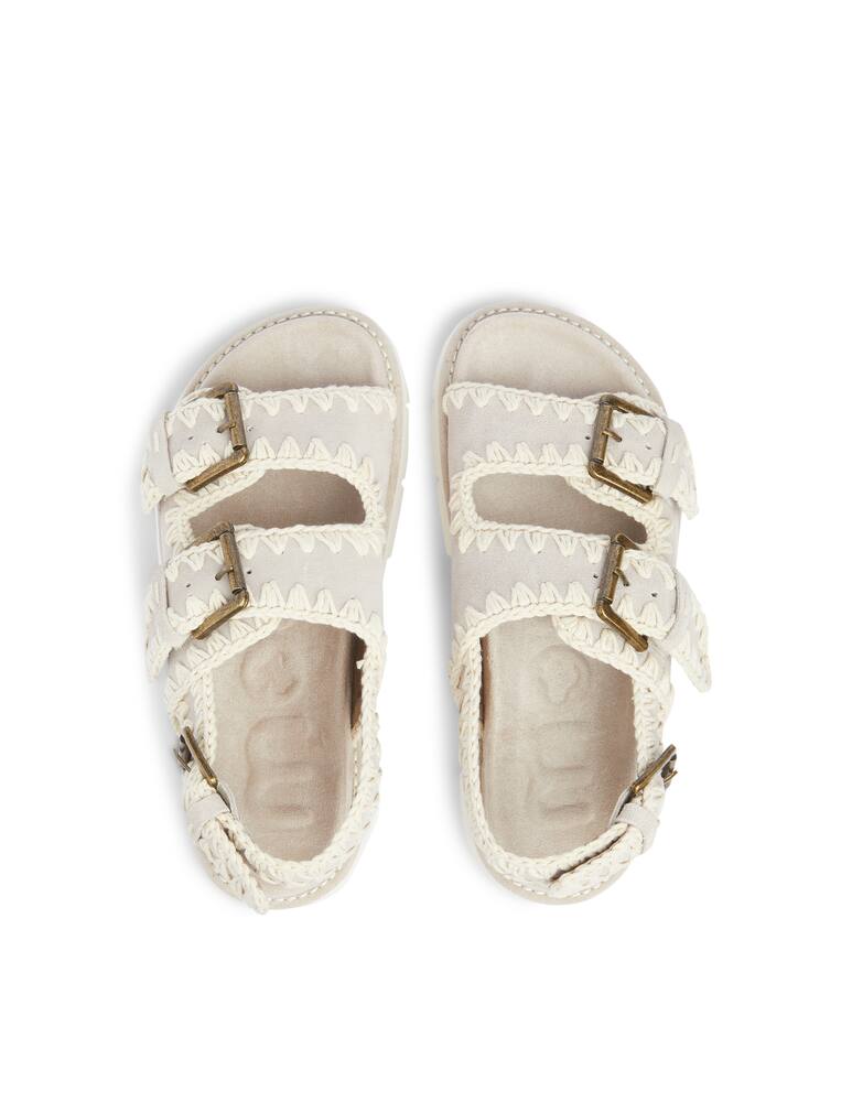 rinascente Mou Leather wedge sandals - grey