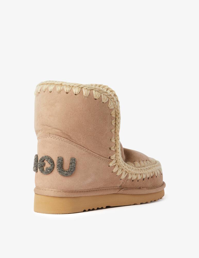 rinascente Mou Stivaletti scamosciato Eskimo18 logo glitterato - Marrone