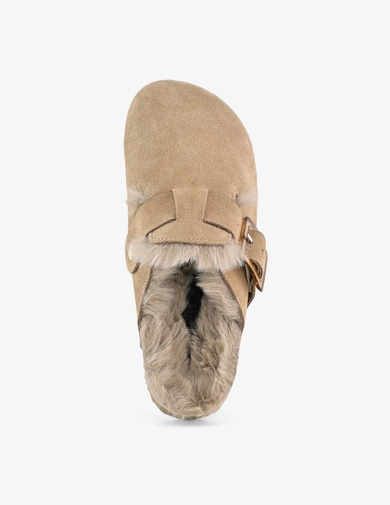 rinascente Colors Of California Suede clog with fur lining