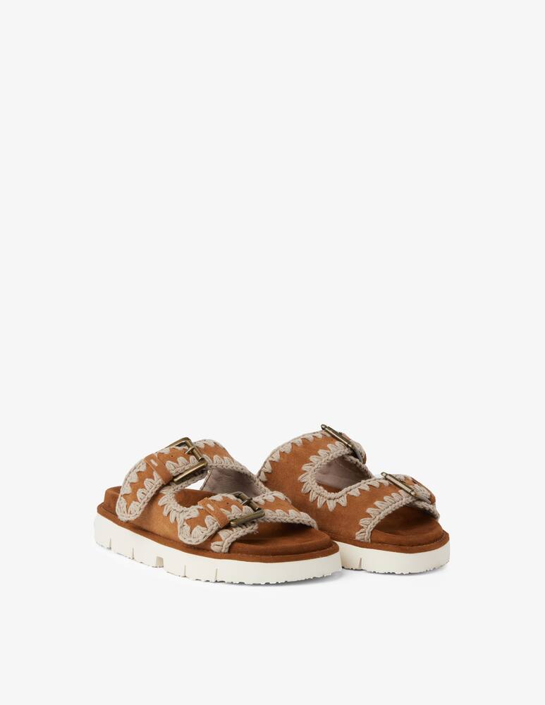 rinascente Mou Wedge suede braided sandals