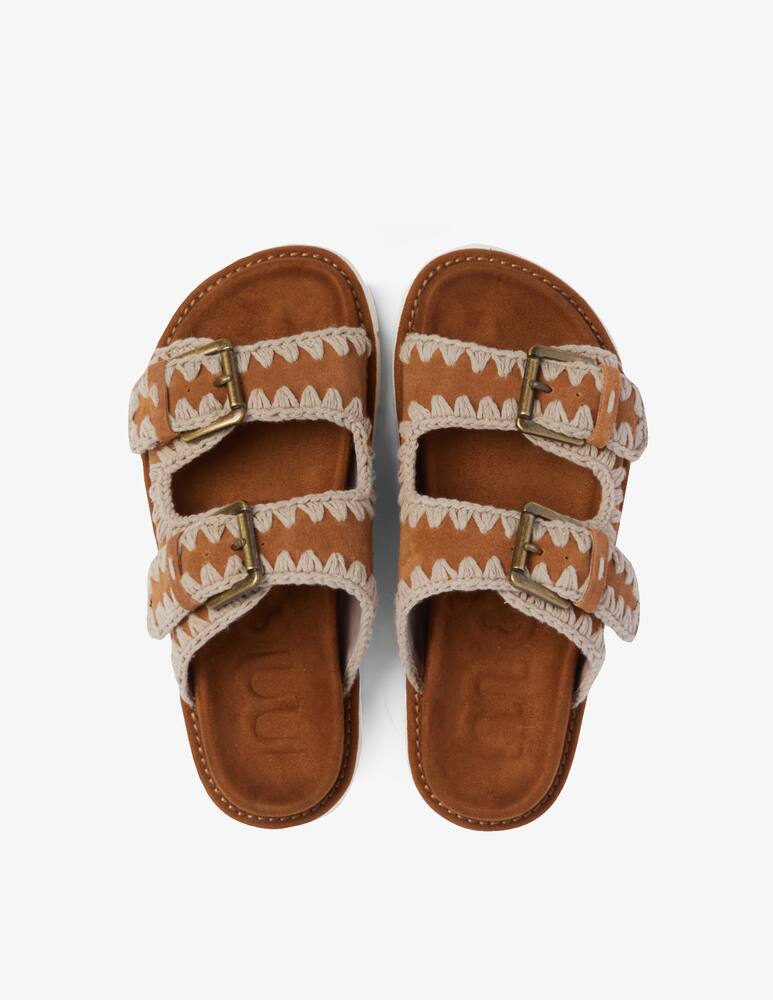 rinascente Mou Wedge suede braided sandals