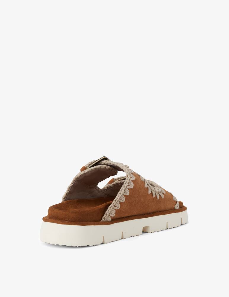 rinascente Mou Wedge suede braided sandals