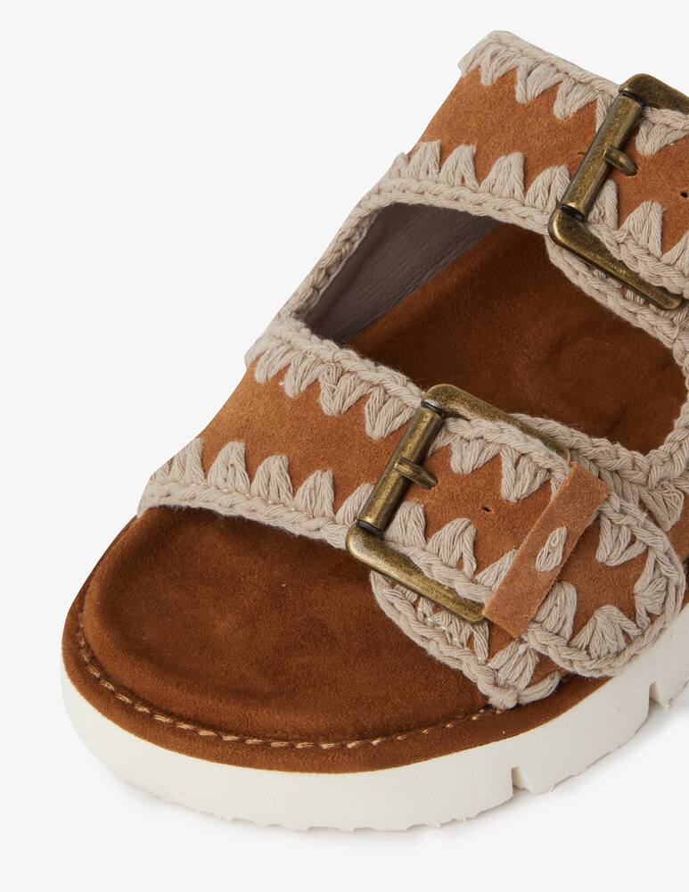 rinascente Mou Wedge suede braided sandals