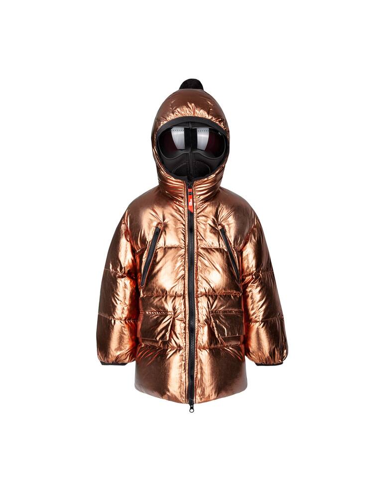 rinascente AI Riders Multi pocket down jacket in metal foil nylon