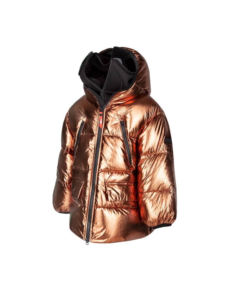 rinascente AI Riders Multi pocket down jacket in metal foil nylon