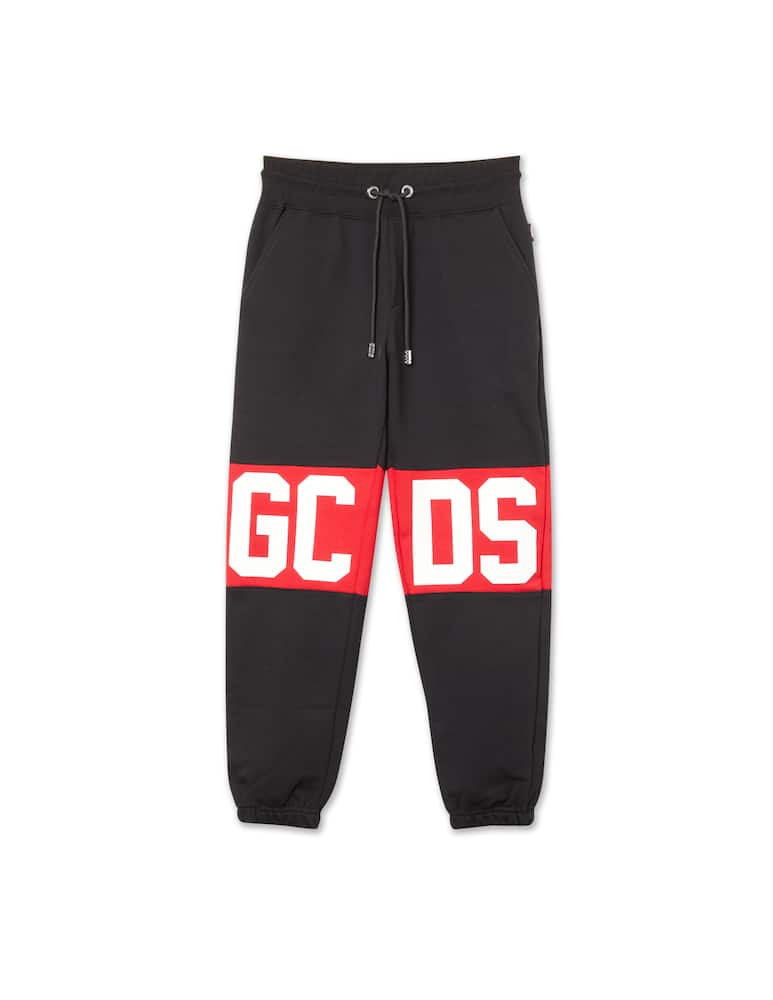 rinascente GCDS Pantalone tuta banda logo - nero